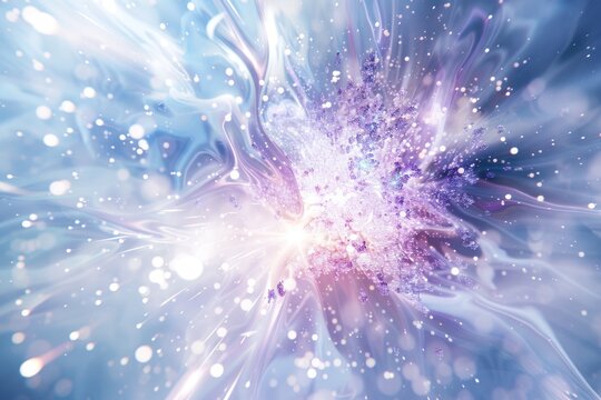 hydrogen particles imploding and bursting with enormous force