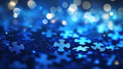 World autism awareness day, Mental health care and Child development concept