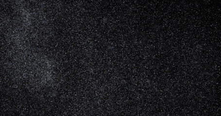 Fototapeta premium Natural white winter snowfall on a black background 3d rendering