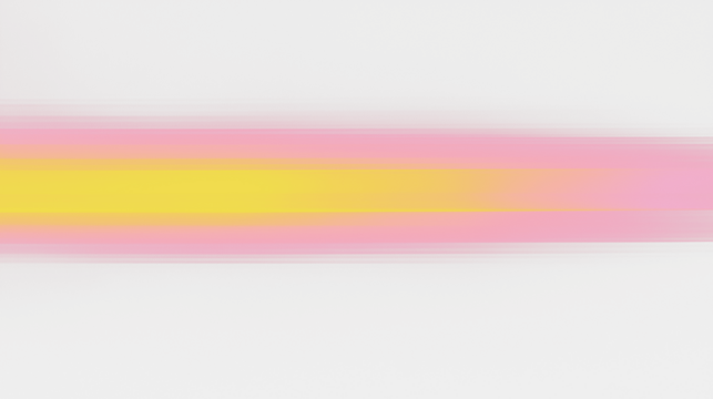 Bright pink and yellow abstract ombre lines glowing softly isolated on transparent background, cutout