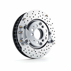 3D Render Perforated Brake Disc