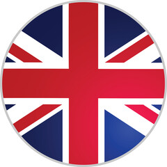 Obraz premium United Kingdom Round Flag Vector