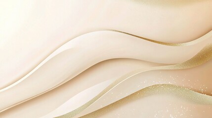 Obraz premium Elegant Beige Luxury Background with Smooth Curves and Subtle Texture
