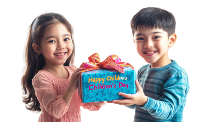 a Happy Children's Day isolated on a transparent background 
