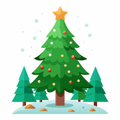 Obraz premium christmas tree illustration