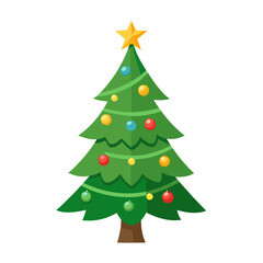 Fototapeta premium christmas tree isolated on white