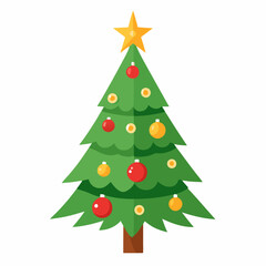 Obraz premium christmas tree isolated on white