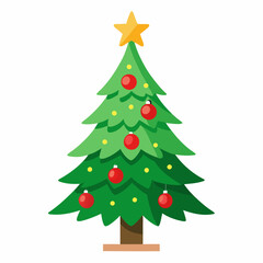 Fototapeta premium christmas tree isolated on white