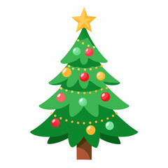 christmas tree isolated on white