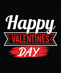 Happy Valentine's Day typography t-shirt design.