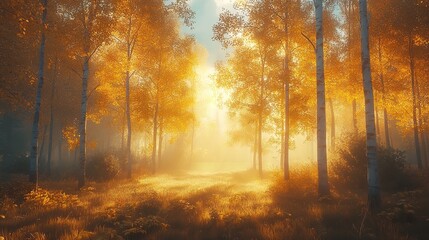 Obraz premium autumn in the woods generated ai hyper realistic