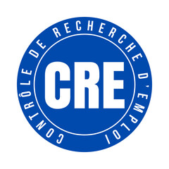 Symbole CRE contrôle de recherche d'emploi