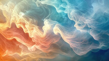 Obraz premium Sky Dreamy Cloud Wispy clouds forming abstract shapes against a pastel backdrop, perfect for imaginative and creative projects.