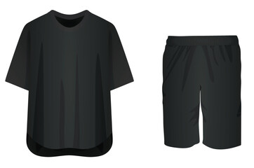 Naklejka premium T shirt and shorts. vector illustration