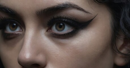 Fototapeta premium portrait of a woman, beauty closeup, model face, beautiful girl with makeup, fashion lifestyle