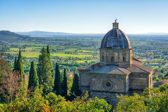 Santa Maria delle Grazie church in Cortona. Tuscany, Italy