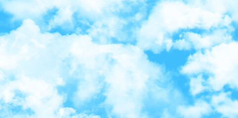 Blue sky with clouds.