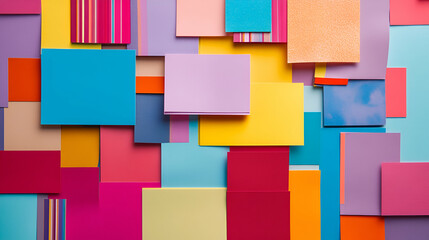 Vibrant flat lay of colorful sticky notes and stationery for creative planning 16:9 - Image #4 @Celeste