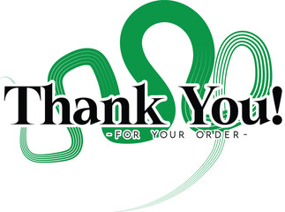 Thank You for Your Order. Elegant Thank You for Your Order Design with Stylish Graphics. Sophisticated Thank You for Your Purchase Image with Modern Elements. Chic Thank You for Your Order Graphic