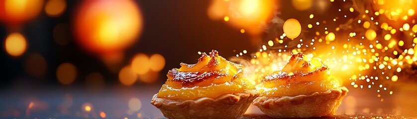 Portuguese egg tarts with a Chinese twist, Lisbons cobblestone streets glowing with New Year...