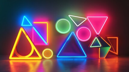 Fototapeta premium Abstract and Modern Art Illustration with Geometric Shapes and Bold Colors