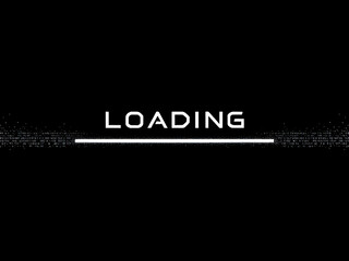 Loading, Progress, Bar, Screen, Digital, Display, Technology, Data, Code, Matrix, Numbers, Letters, Symbols, Black, White, Monochrome, Minimalist, Modern, Futuristic, Computer, Monitor, Interface, GUI