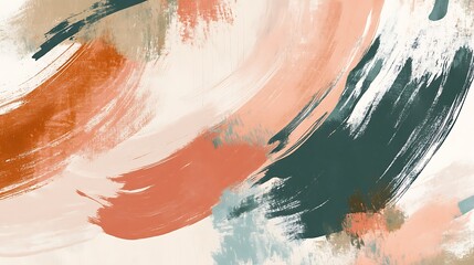 Fototapeta premium Flowing, organic brush strokes in earthy tones for a natural, organic collection