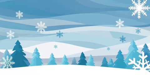 Winter sky and snowflakes. Graphic motifs