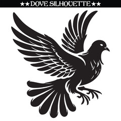 Obraz premium Dove silhouette design. Balck and white vector