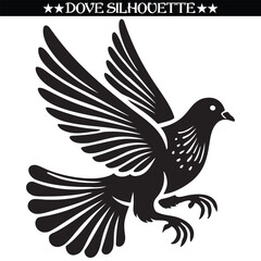 Obraz premium Dove silhouette design. Balck and white vector