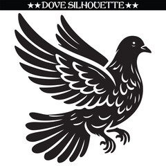 Obraz premium Dove silhouette design. Balck and white vector