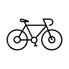Fototapeta premium bicycle icon, children’s day line art, children icon - simple black line art icon of bicycle for children’s day topic celebrations. children vector art.