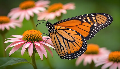 Obraz premium monarch butterfly on flower