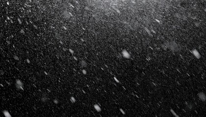 Intense Snowstorm in Motion. Dynamic View of Falling Snowflakes Against a Dark Night Sky Perfect for Winter Themed Design Projects, Nature Blogs, Weather Forecasts, or Atmospheric Film Backdrops