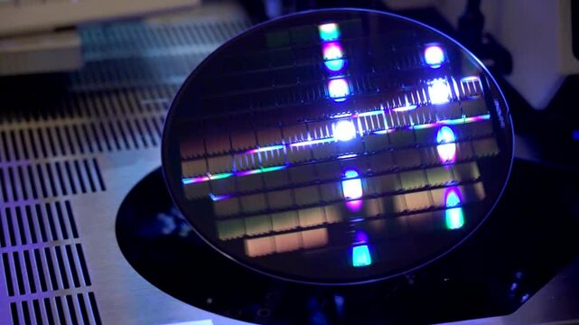 Wafer, slice of semiconductor for fabrication of integrated circuits, microchip production process
