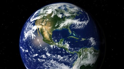 Fototapeta premium The earth is a blue and green planet