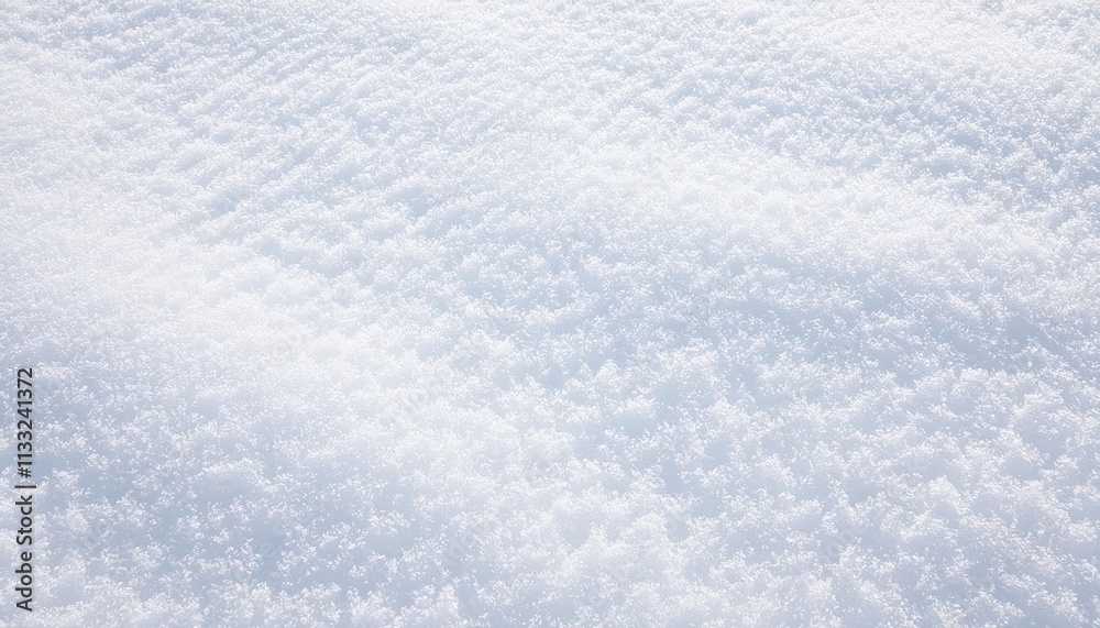 Aufkleber crystal-clear macro of snowflakes on fresh snow blanket capturing the intricate ice patterns and tex