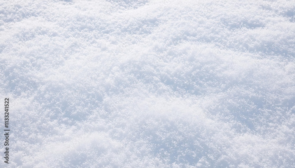 Aufkleber crystal-clear macro of snowflakes on fresh snow blanket capturing the intricate ice patterns and tex