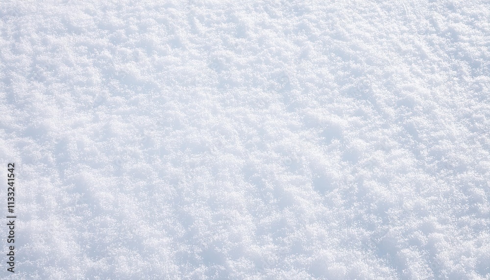 Poster Crystal-Clear Macro of Snowflakes on Fresh Snow Blanket Capturing the Intricate Ice Patterns and Textures of Winter's Elegance. Ideal for Seasonal Wallpapers, Winter Themed Designs, and Nature Studie