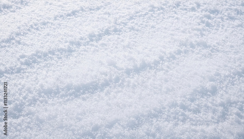 Aufkleber crystal-clear macro of snowflakes on fresh snow blanket capturing the intricate ice patterns and tex