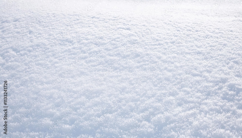 Aufkleber crystal-clear macro of snowflakes on fresh snow blanket capturing the intricate ice patterns and tex