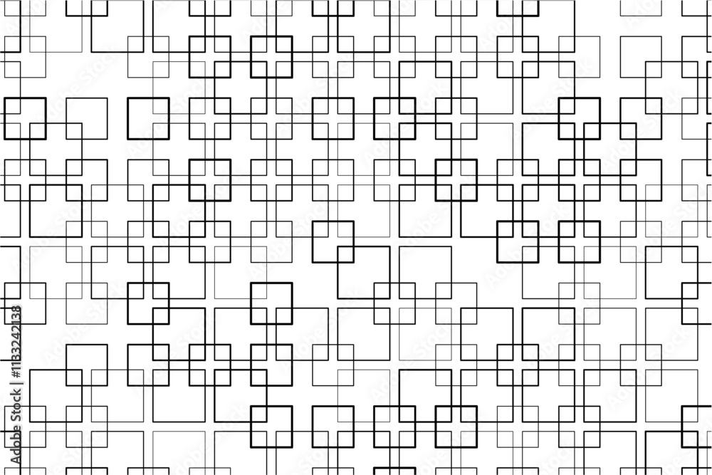 Aufkleber symmetrical pattern of interwoven squares creating a sense of movement.
