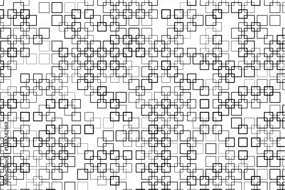Aufkleber Symmetrical pattern of interwoven squares creating a sense of movement.
