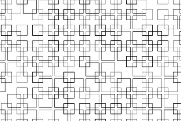 Symmetrical pattern of interwoven squares creating a sense of movement.