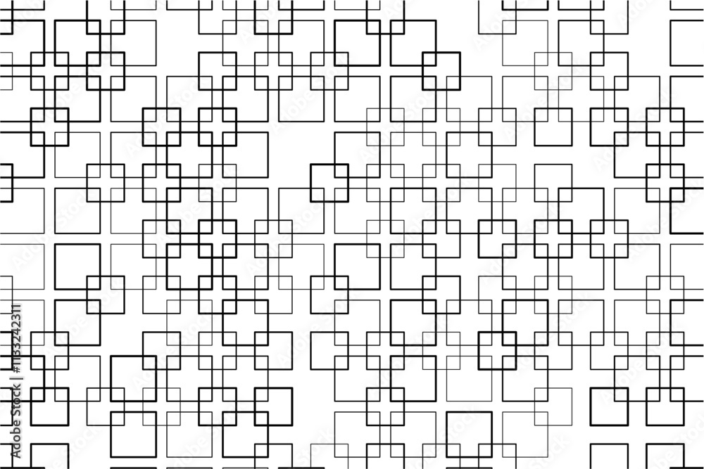 Aufkleber Symmetrical pattern of interwoven squares creating a sense of movement.