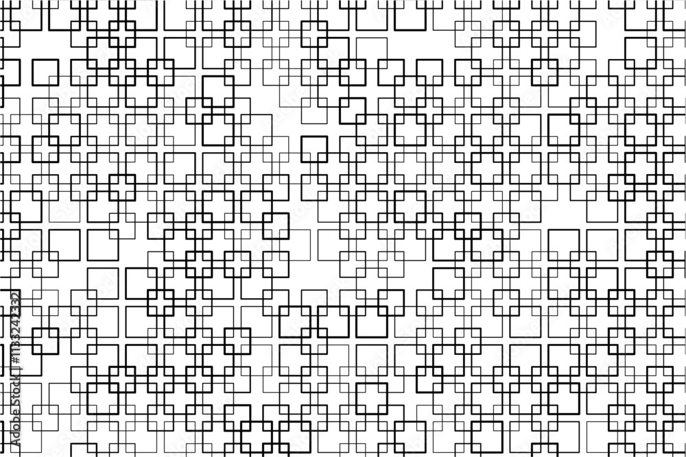 Aufkleber Symmetrical pattern of interwoven squares creating a sense of movement.