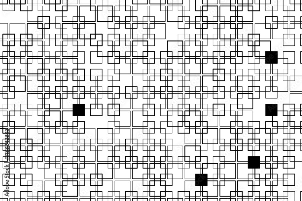 Fototapete symmetrical pattern of interwoven squares creating a sense of movement.