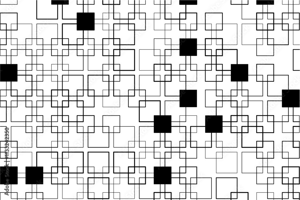 Fototapete symmetrical pattern of interwoven squares creating a sense of movement.