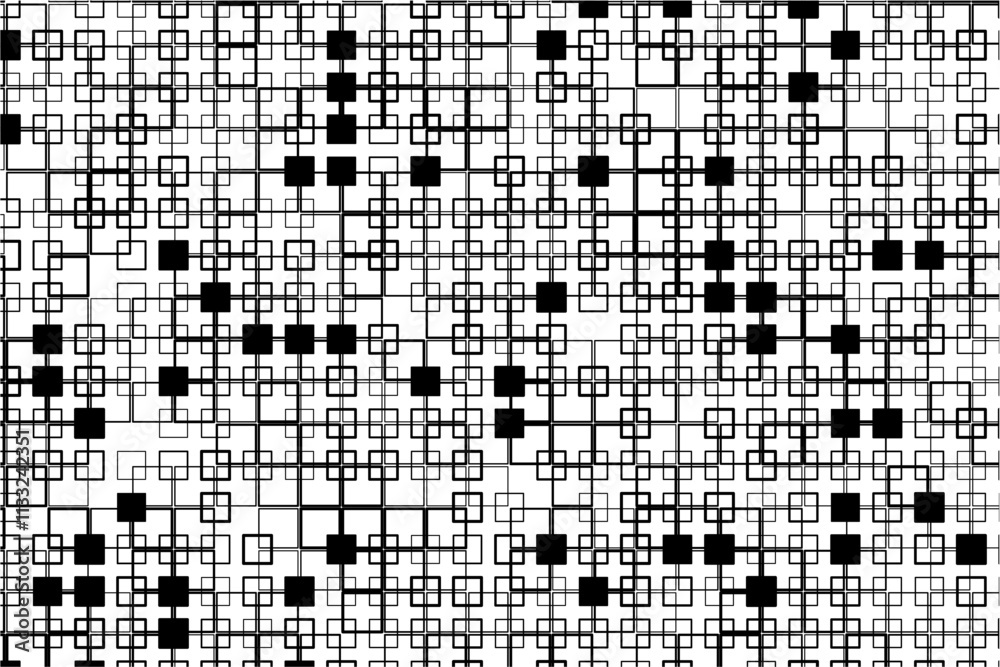 Aufkleber Dynamic square intersections form a bold, geometric design pattern