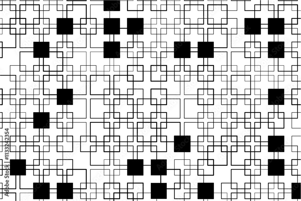 Fototapete dynamic square intersections form a bold, geometric design pattern